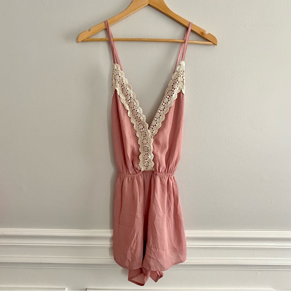 Women’s Small Crochet Detail Romper